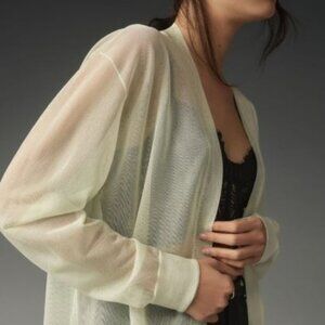 Anthropologie Light Weight Sheer Cardigan Top Mint‎ One Size